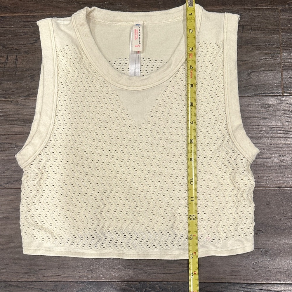 Free People Ivory Knit Crop Top